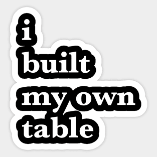 Seat as the Table Sticker